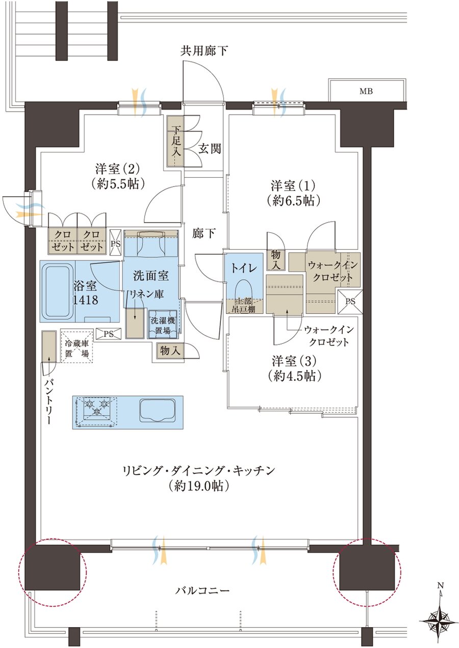 レーベン浜松VISTAGE 間取り F type