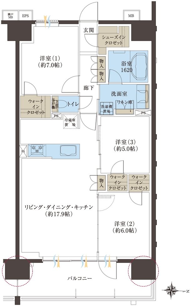 レーベン浜松VISTAGE 間取り A type