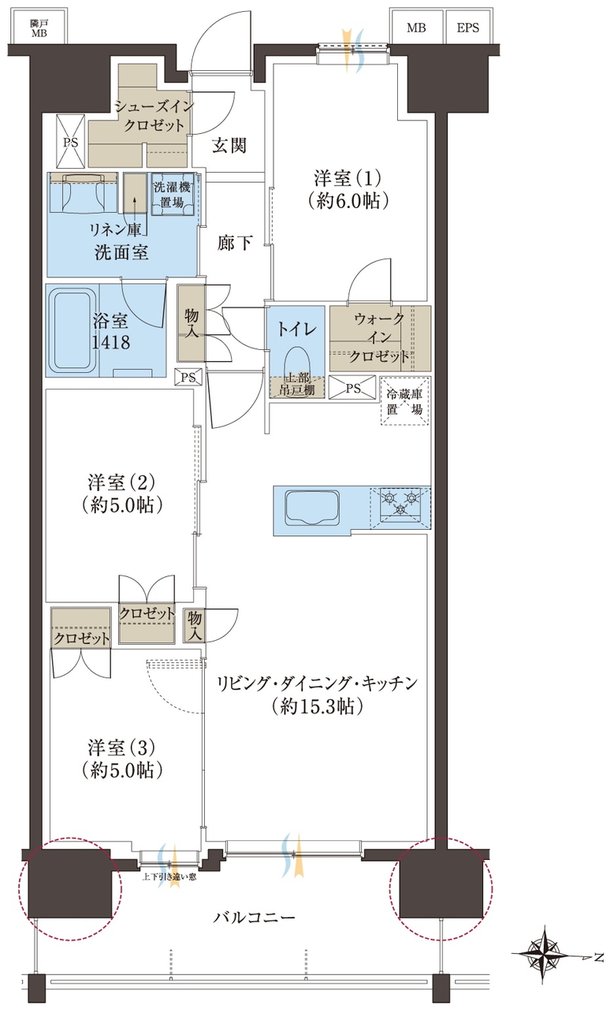 レーベン浜松VISTAGE 間取り B type