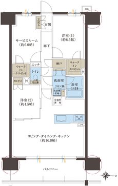 レーベン浜松VISTAGE 間取り C type