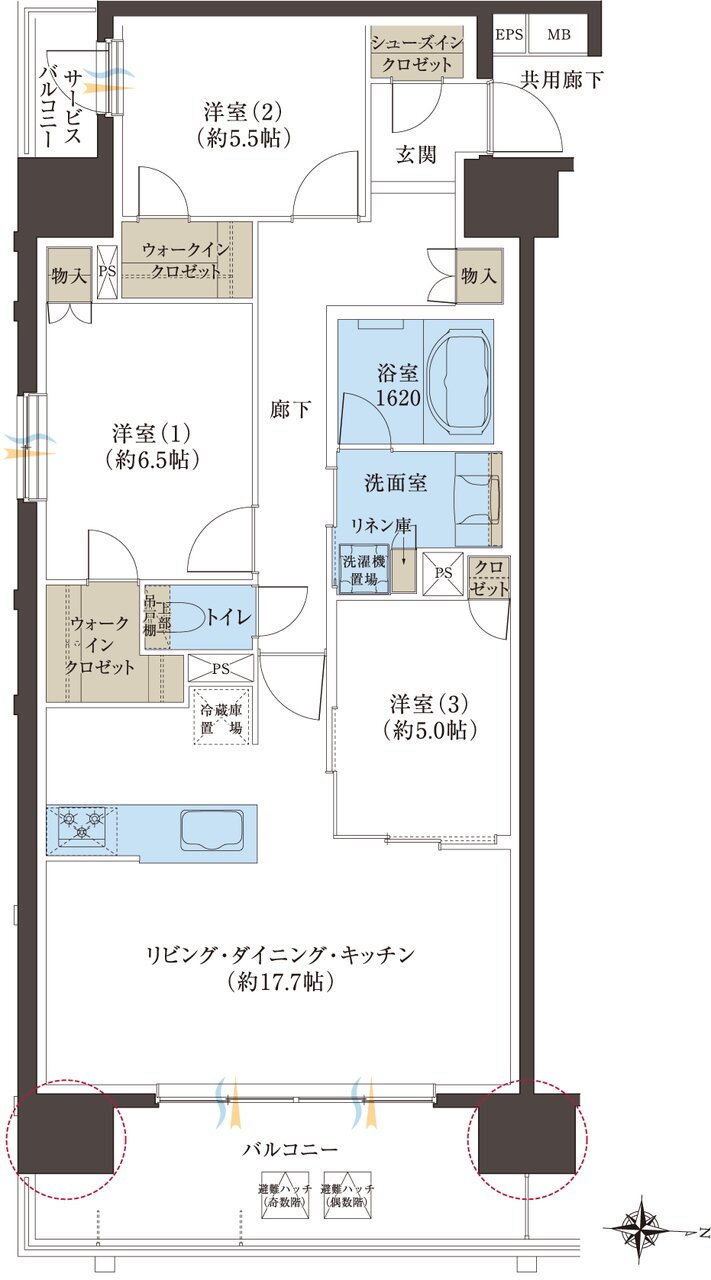 レーベン浜松VISTAGE 間取り D type