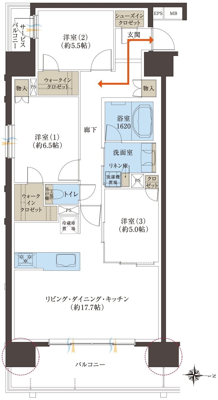 レーベン浜松VISTAGE 間取り D type