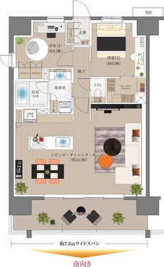 レーベン浜松VISTAGE 間取り F type