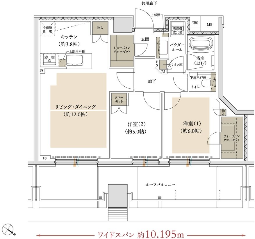 プレミスト宮崎台 RISETERRACE 間取り N type