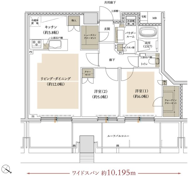 プレミスト宮崎台 RISETERRACE 間取り N type