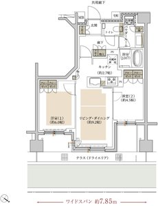 プレミスト宮崎台 RISETERRACE 間取り Ht type