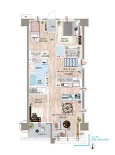 デュオヒルズ蘇我ザ・スカイ 間取り G2 TYPE(3期4次以降)