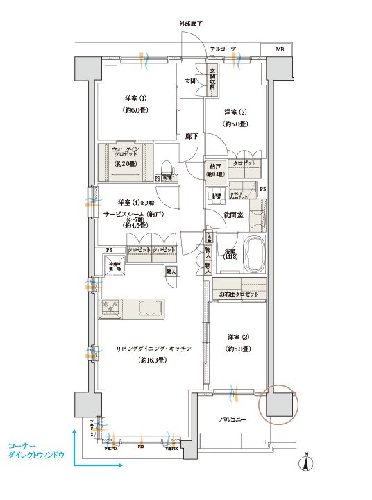 デュオヒルズ蘇我ザ・スカイ 間取り G1 TYPE(3期6次以降)