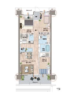 デュオヒルズ蘇我ザ・スカイ 間取り C1 TYPE（3期3次以降）