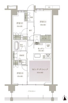 ブランシエラ三鷹下連雀ローレルコート 間取り J type