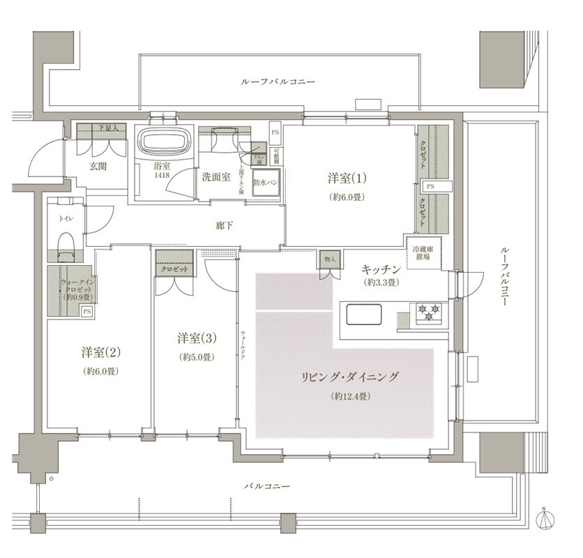 ブランシエラ三鷹下連雀ローレルコート 間取り M type