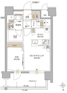 リビオ上町台 パークレジデンス 間取り Dタイプ