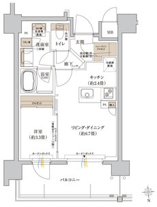 リビオ上町台 パークレジデンス 間取り E2タイプ