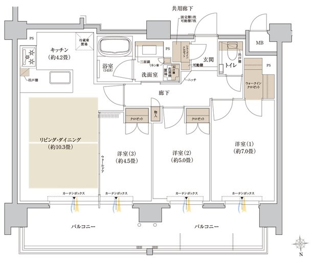 リビオ上町台 パークレジデンス 間取り Gタイプ