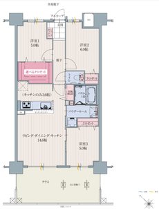 アルファリアラス西二見 間取り Bg type