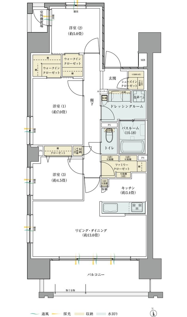 サーパス藤塚テラス 間取り Aタイプ