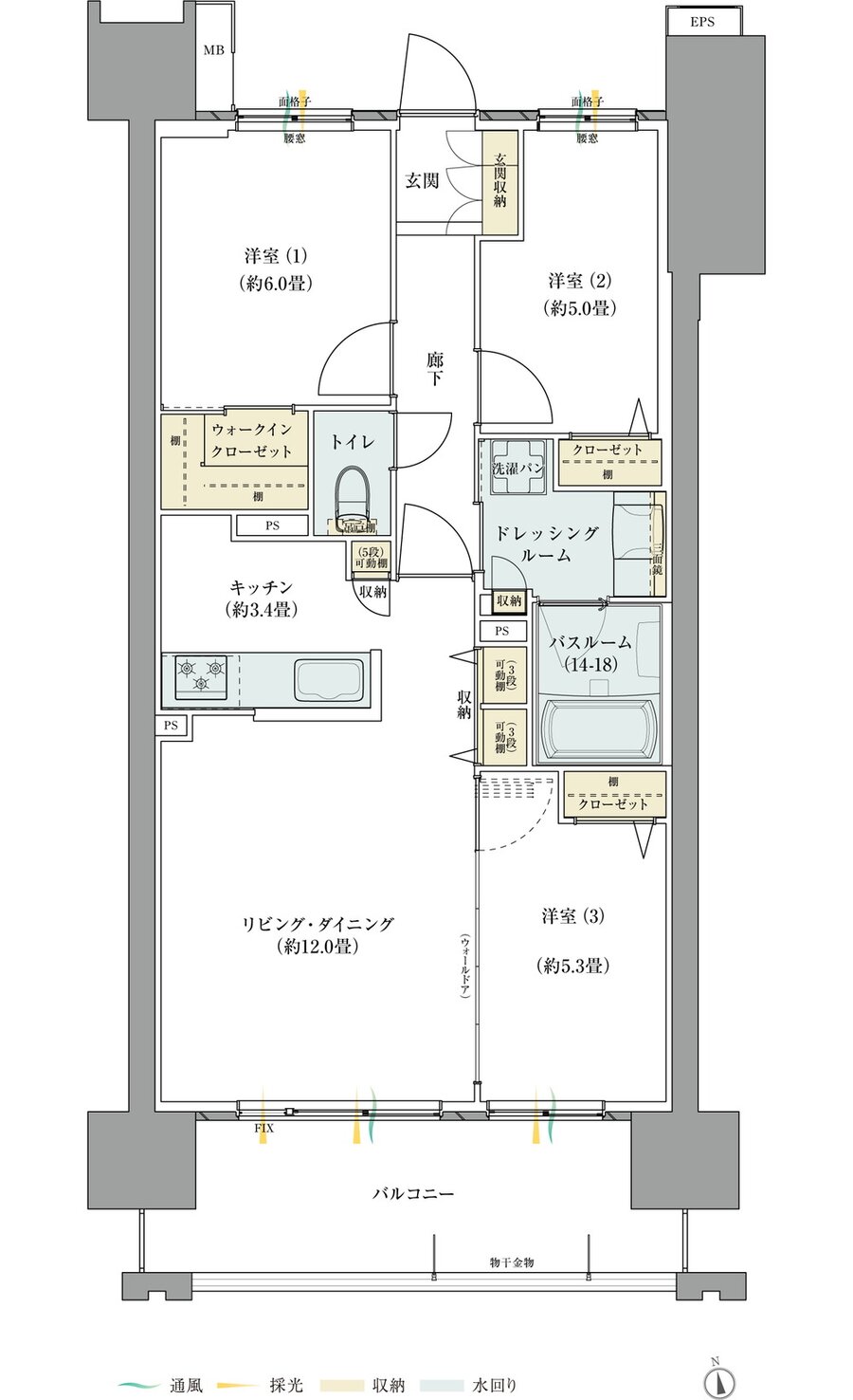 サーパス藤塚テラス 間取り Cタイプ