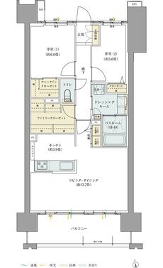 サーパス藤塚テラス 間取り Cタイプ（メニュープラン1）