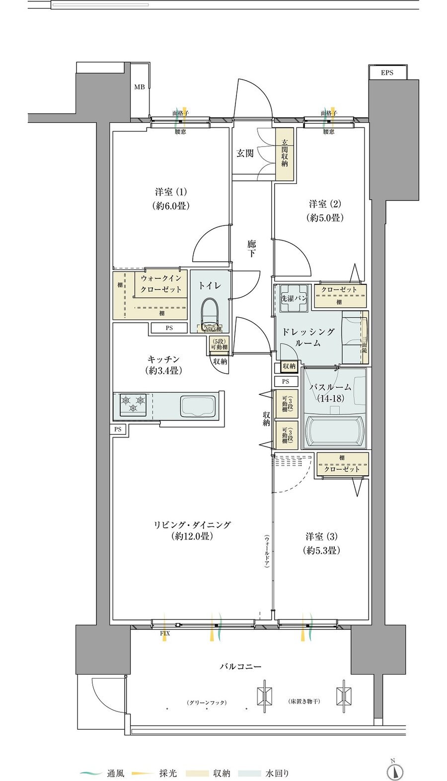 サーパス藤塚テラス 間取り C1タイプ