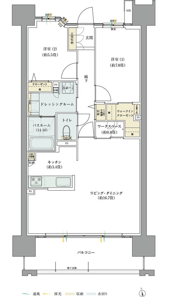 サーパス藤塚テラス 間取り Bタイプ（メニュープラン2）
