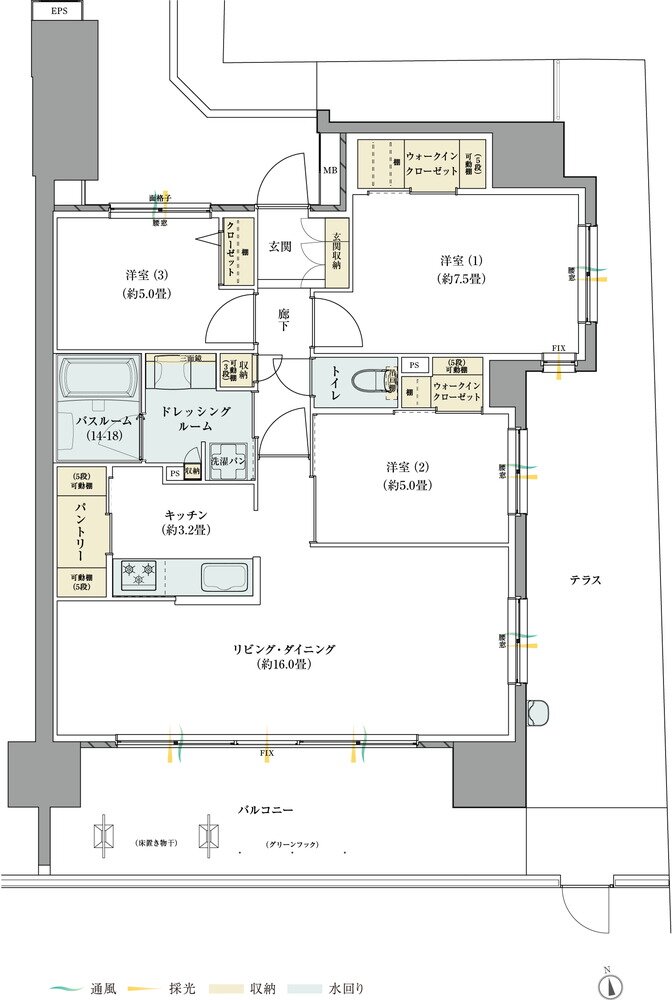 サーパス藤塚テラス 間取り D1タイプ