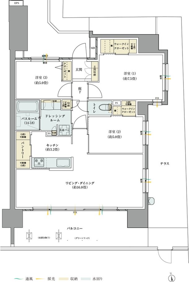 サーパス藤塚テラス 間取り D1タイプ