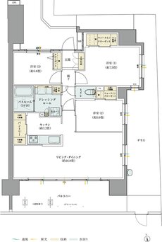 サーパス藤塚テラス 間取り D1タイプ