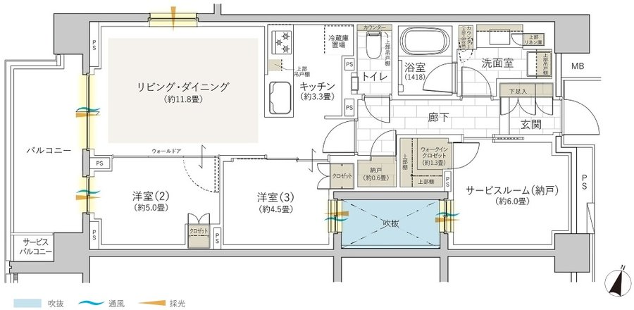 グランドメゾン杉並永福町 間取り C type【先着順販売住戸/6階】