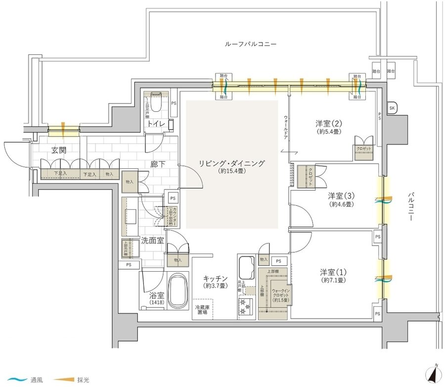 グランドメゾン杉並永福町 間取り I type【先着順販売住戸/7階】