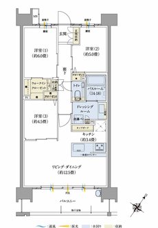 サーパス八幡二丁目 間取り Hタイプ（メニュープラン）