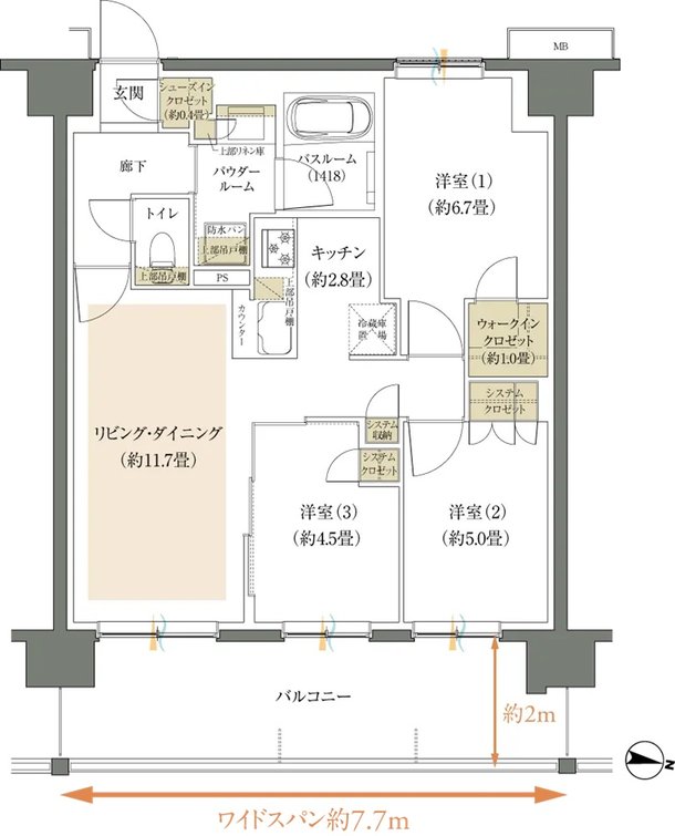 ヴェレーナ湘南藤沢 間取り D type（先着順住戸）