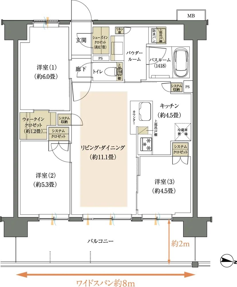 ヴェレーナ湘南藤沢 間取り C TYPE（先着順住戸）