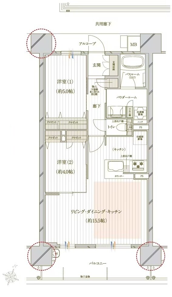 プレサンス ロジェ 福島野田グランアリーナ 間取り B2タイプ MENU-1