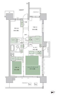 シティハウス天王寺堀越町 間取り D3-3 type