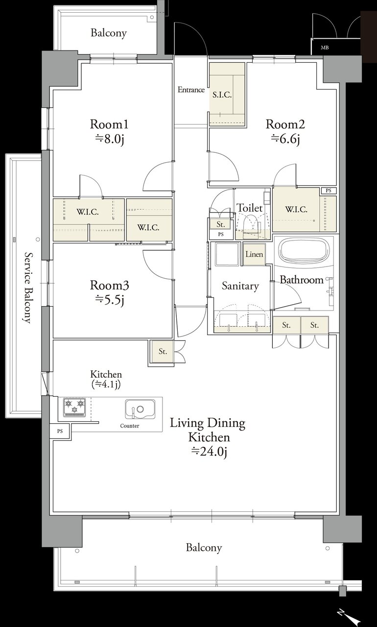 リコット三河安城本町 間取り M type