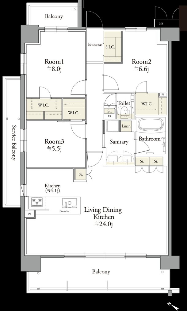 リコット三河安城本町 間取り M type