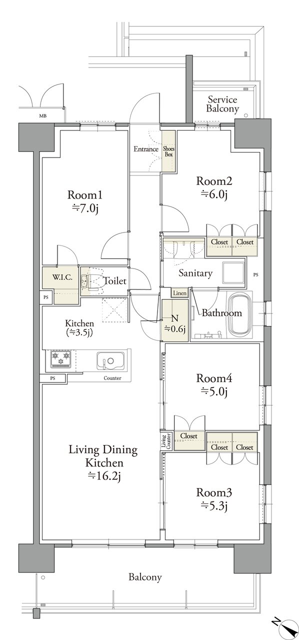 リコット三河安城本町 間取り L type