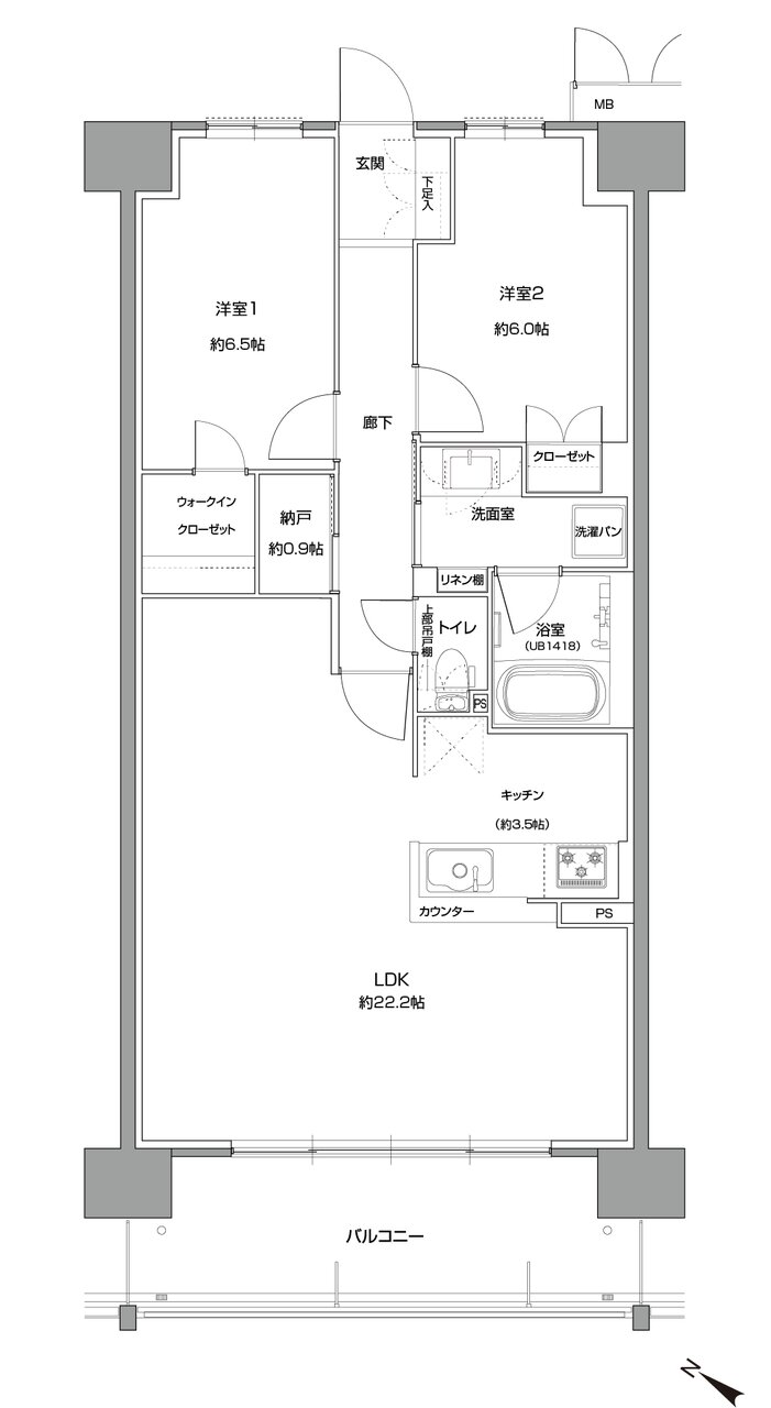 リコット三河安城本町 間取り H type menu1