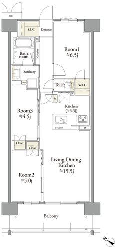 リコット三河安城本町 間取り E type