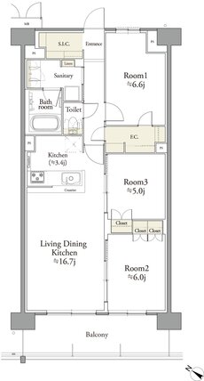 リコット三河安城本町 間取り N type