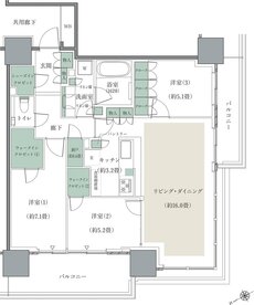 リーフシティ市川　ザ・タワー 間取り SW86Nタイプ