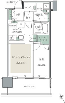 リーフシティ市川　ザ・タワー 間取り N43C1タイプ