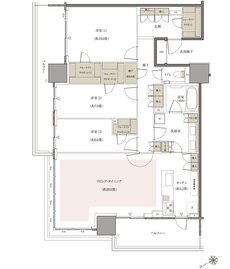 リーフシティ市川　ザ・タワー 間取り P-NW118Nタイプ