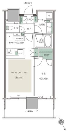 リーフシティ市川　ザ・タワー 間取り N42Aタイプ