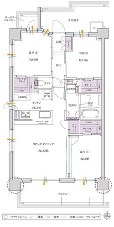 サンクレイドル西所沢ステーションウィズ 間取り A type
