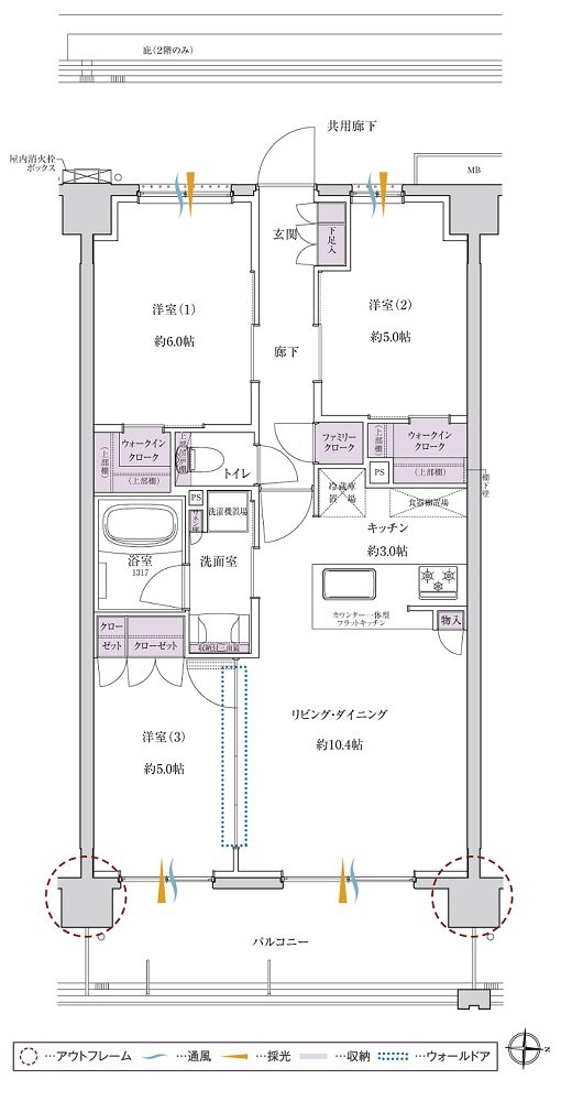 サンクレイドル西所沢ステーションウィズ 間取り K type