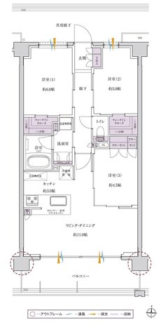 サンクレイドル西所沢ステーションウィズ 間取り B type