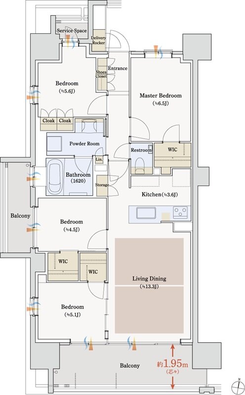 パークホームズ刈谷アネシア 間取り SAタイプ