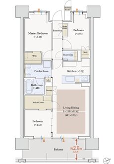 パークホームズ刈谷アネシア 間取り NBタイプ