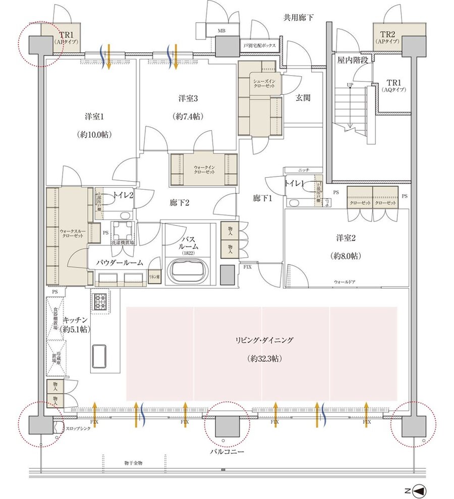 プレミスト京都 松ケ崎 間取り AP type